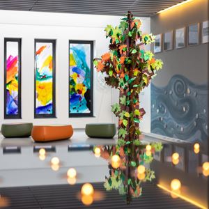 De gedenkboom staat in het Stiltecentrum van het Martini Ziekenhuis De gedenkboom staat in het Stiltecentrum van het Martini Ziekenhuis